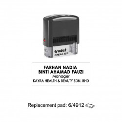 Trodat 4912 Ideal Self Inking Stamp 47x18mm